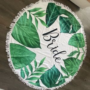 Bride beach towel